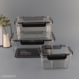Hot Selling 1.5L+2.9L+4.8L 5PCS/Set Airtight Plastic Food Storage Container Set