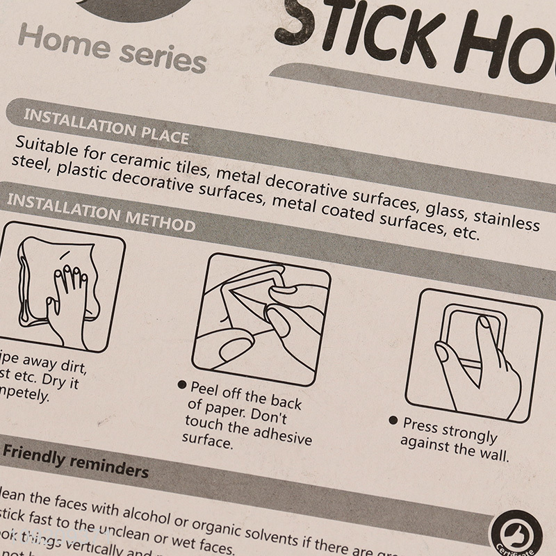 New Arrival 3 Pack Wood Grain Adhesive Hooks Durable Wall Hooks