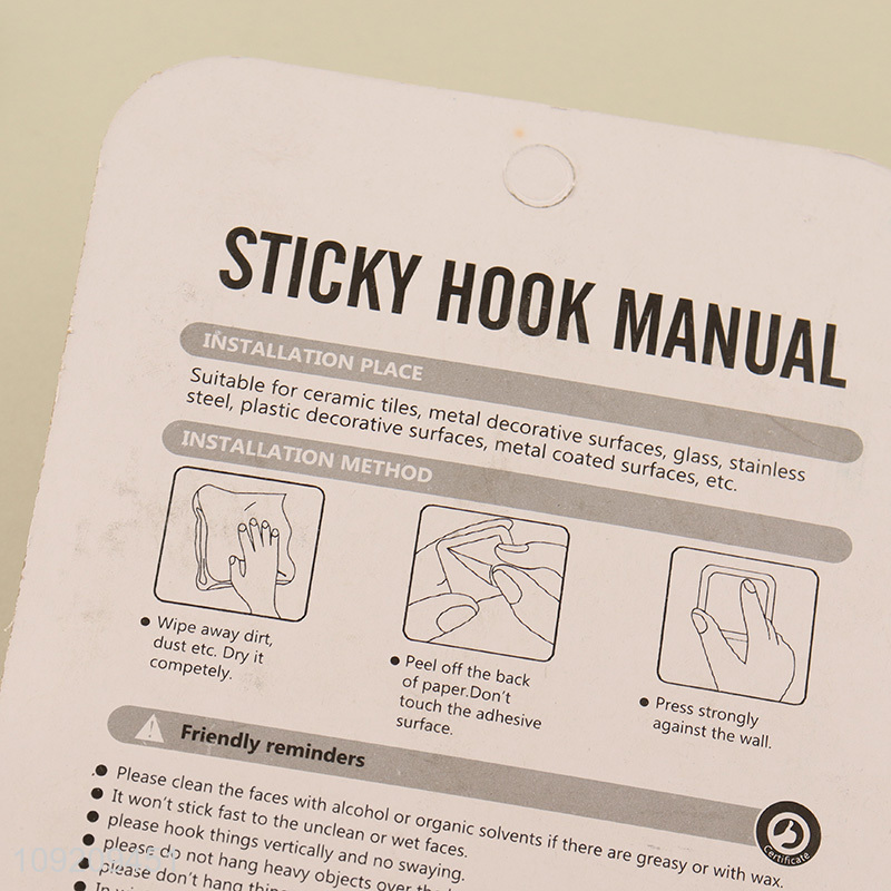 Online Wholesale 5 Pack Wood Grain Adhesive Hooks Stick Wall Hooks