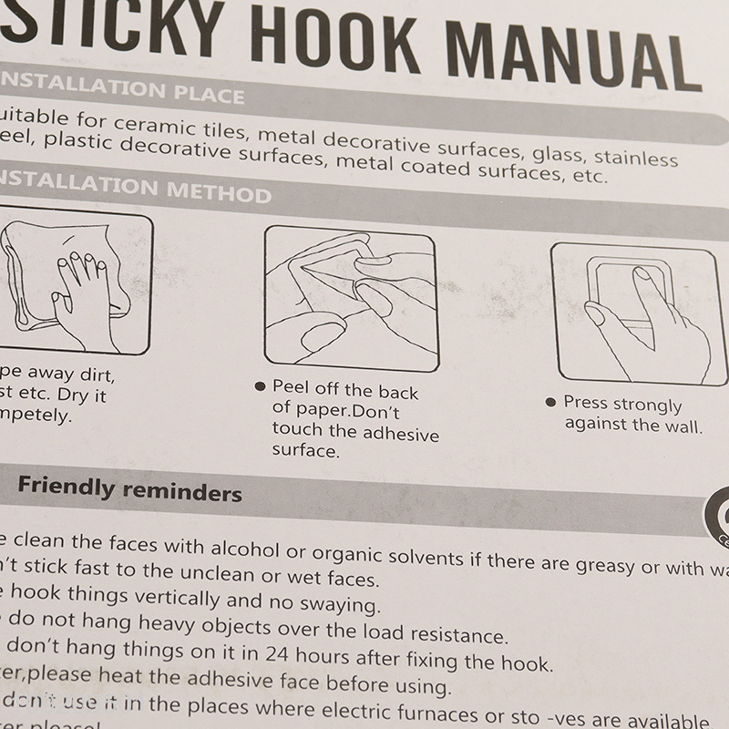 High Quality 18 Pack Adhesive Hooks Heavy Duty Wall Adhesive Hooks