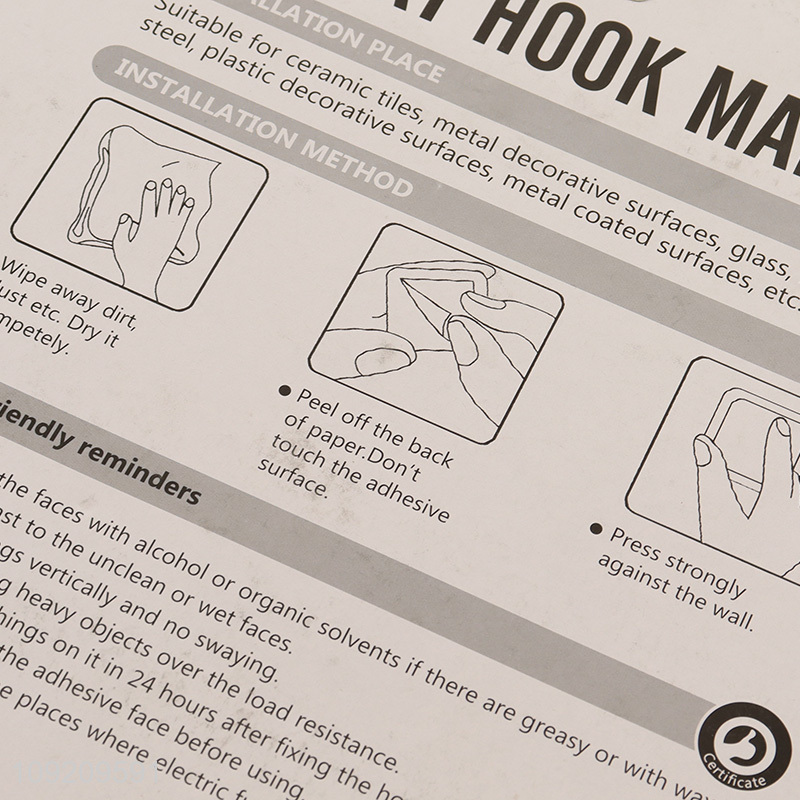 New Product 18 Pack Wall Hooks Adhesive Hooks Sticky Wall Hooks