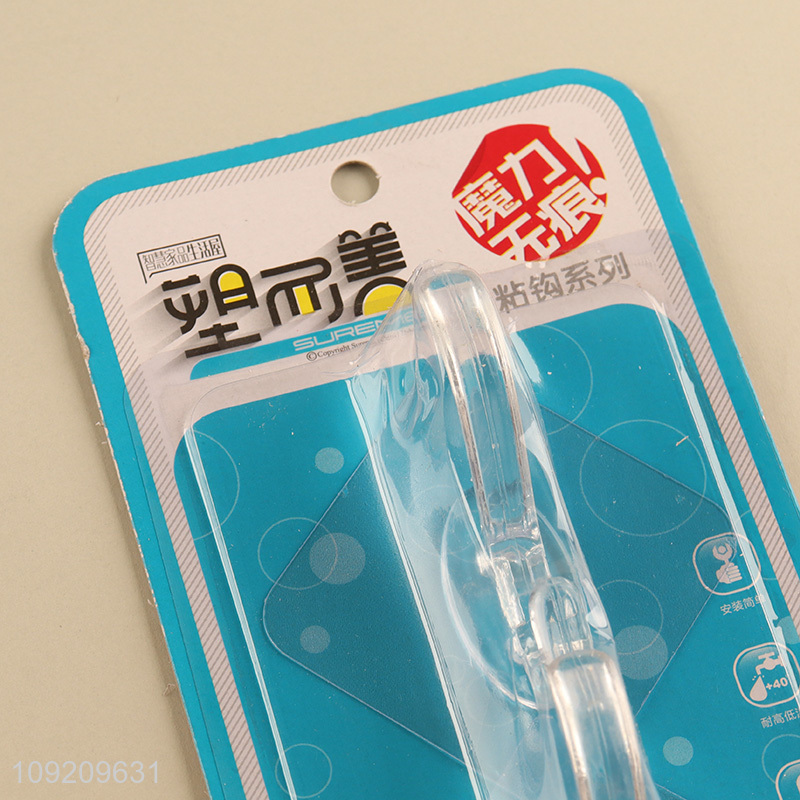 Low Price 2 Pack Heavy Duty Wall Hooks Adhesive Hooks for Bathroom