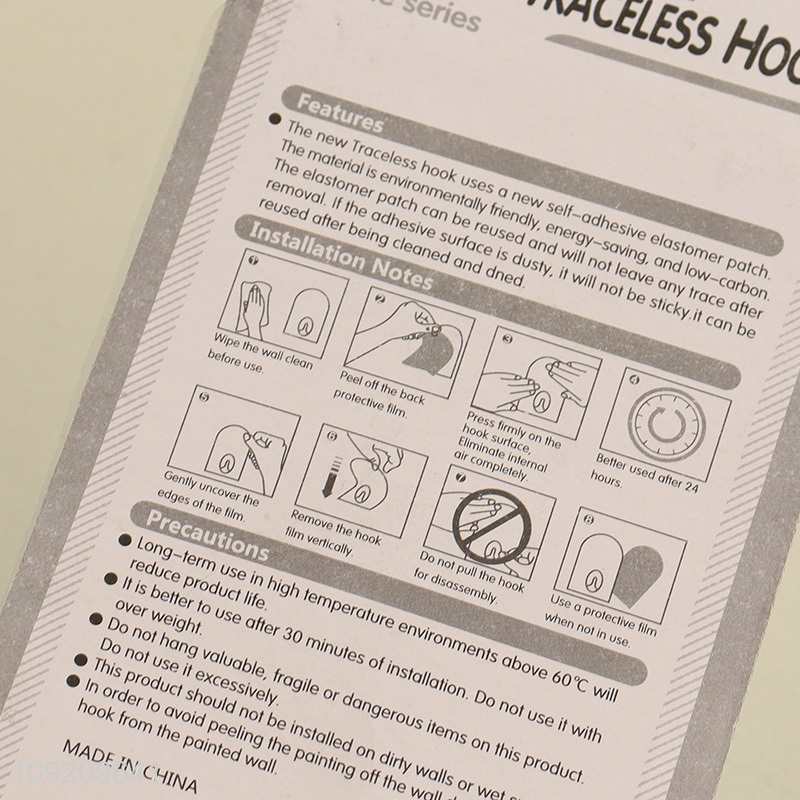 Factory Price 3 Pack Clear Wall Hooks Adhesive Hooks Towel Hooks