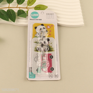 Good Quality 3 Pack Heavy Duty Adhesive Plastic Hooks Wall Hooks