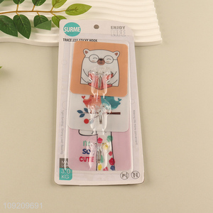 Good Quality 3 Pack Adhesive Hooks Waterproof Coat Hooks Sticky Hooks