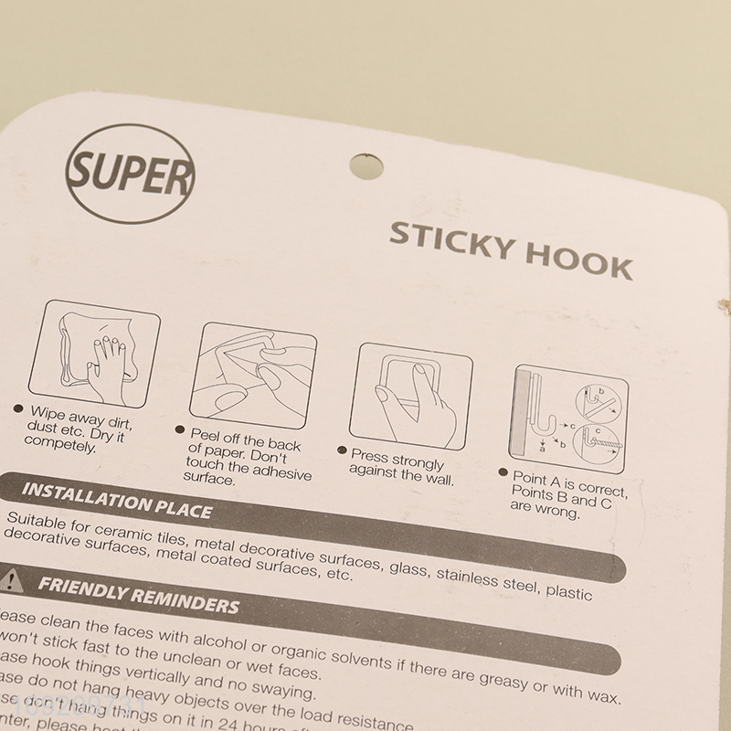 High Quality 12 Pack Wall Hooks Adhesive Towel Hooks Wall Hangers