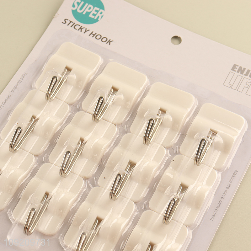 High Quality 12 Pack Wall Hooks Adhesive Towel Hooks Wall Hangers