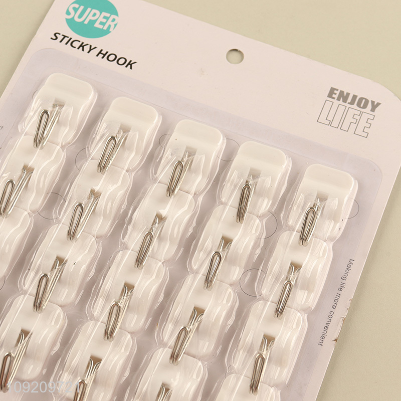 New Product 20 Pack Adhesive Hooks Heavy Duty Waterproof Wall Hooks