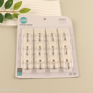 High Quality 12 Pack Wall Hooks Adhesive Towel Hooks Wall Hangers