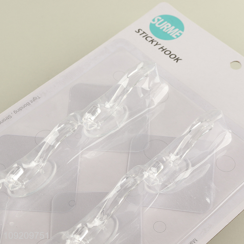 Wholesale 6 Pack Clear Adhesive Wall Hooks Heavy Duty Utility Hooks