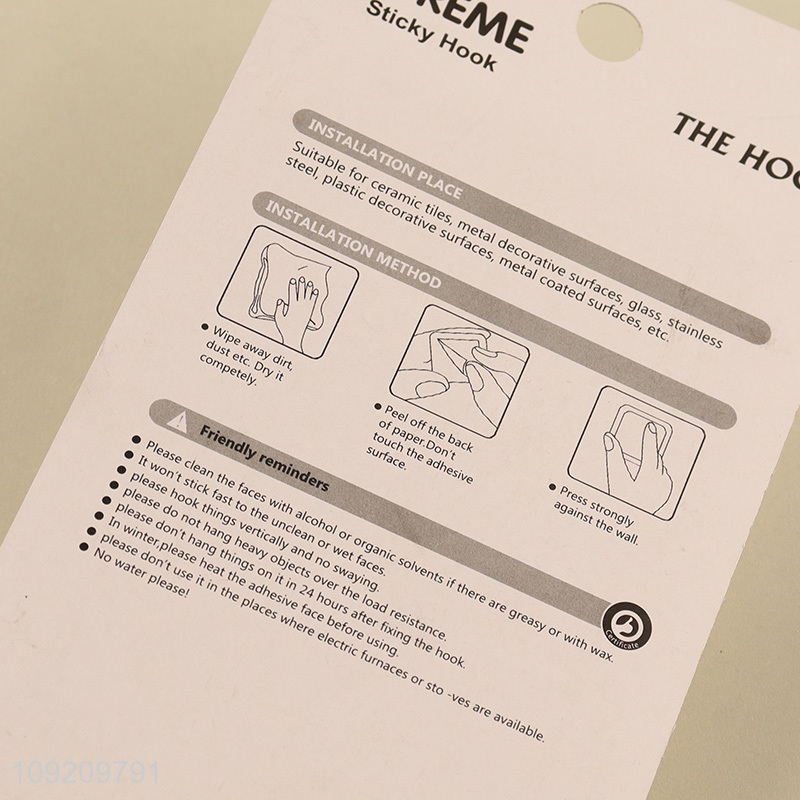 Good Quality 4 Pack Heavy Duty Adhesive Hooks for Kitchen Bathroom