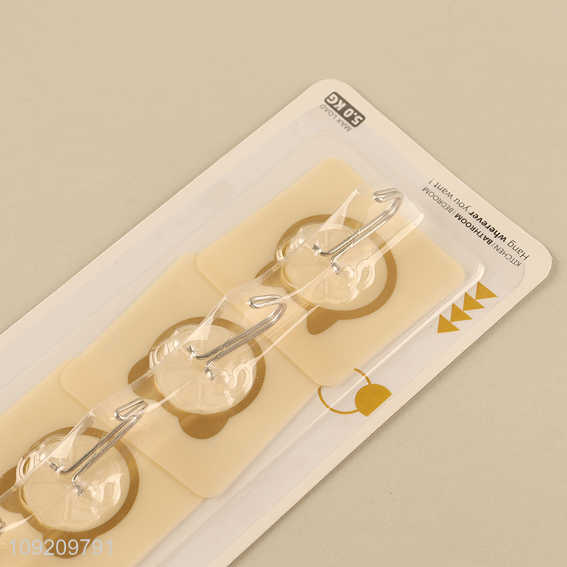 Good Quality 4 Pack Heavy Duty Adhesive Hooks for Kitchen Bathroom