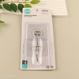 Factory Price 2 Pack Clear Adhesive Hooks Wall Hooks for Hanging