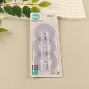Hot Selling 3 Pack Adhesive Hooks Durable Towel Coat Key Hangers