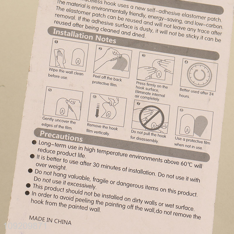 Hot Selling 3 Pack Adhesive Hooks Durable Towel Coat Key Hangers