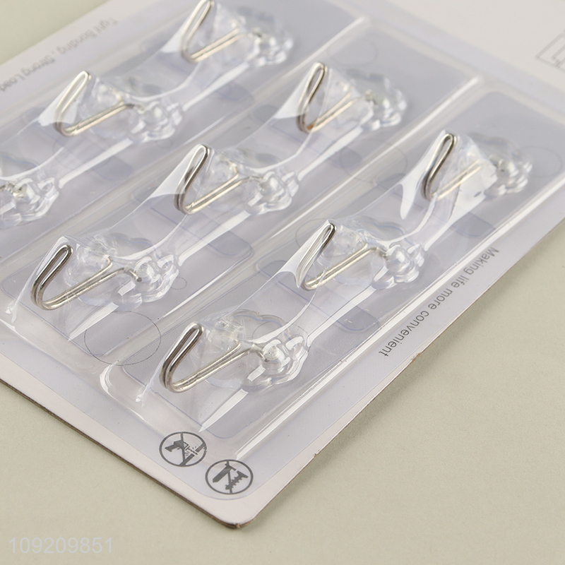 China Imports 9 Pack Adhesive Hooks Plastic Wall Hooks Sticky Hooks