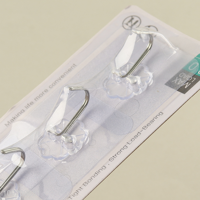 High Quality 3 Pack Adhesive Wall Hooks Heavy Duty Utility Hooks