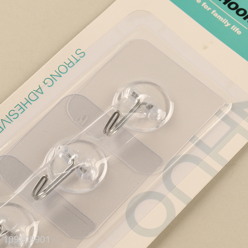 Wholesale 3 Pack Adhesive Hooks Towel Key Hangers Plastic Wall Hooks