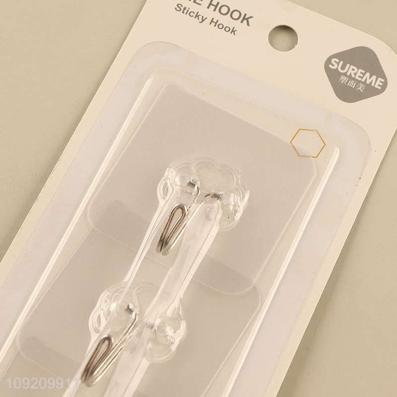 Factory Price 4 Pack Adhesive Wall Hooks for Home Office Kitchen