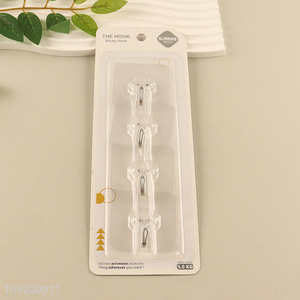 Factory Price 4 Pack Adhesive Wall Hooks for Home Office Kitchen
