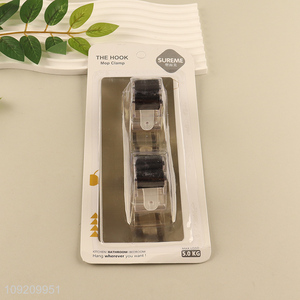 New Arrival 2 Slots Wall Mounted Mop Holders Adhesive Mop Broom Holders