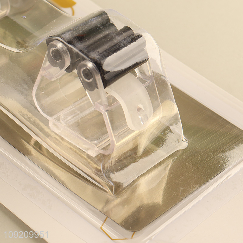 New Arrival 2 Slots Wall Mounted Mop Holders Adhesive Mop Broom Holders