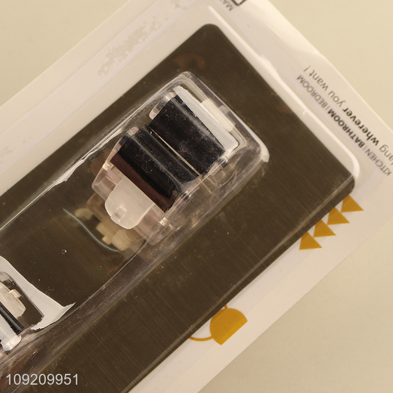 New Arrival 2 Slots Wall Mounted Mop Holders Adhesive Mop Broom Holders