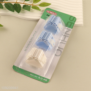 Good Quality 3 Pieces Adhesive Mop Holders Wall Mounted Mop Broom Holders