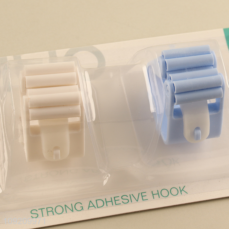 New Product 2 Pieces Strong Adhesive Wall Mounted Plastic Mop Broom Holders