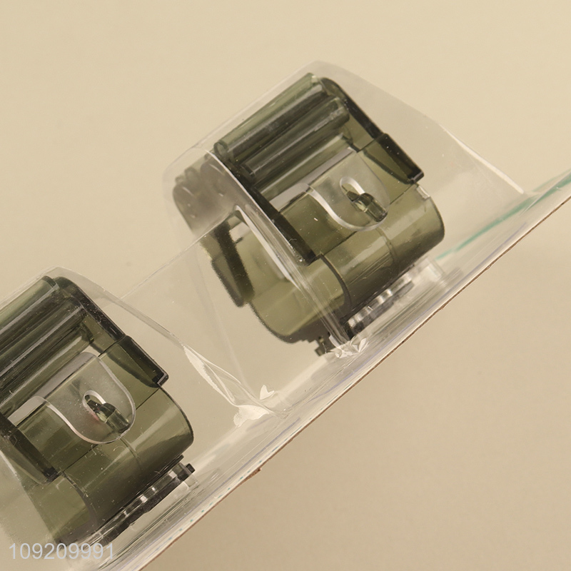 Factory Price 2 Pieces Wall Mounted Strong Adhesive Plastic Mop Broom Holders