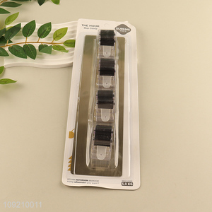 Factory Supply 4 Slots Mop Broom Holders Adhesive Wall Mounted Mop Holders