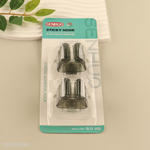 Factory Price 2 Pieces Wall Mounted Strong Adhesive Plastic Mop Broom Holders