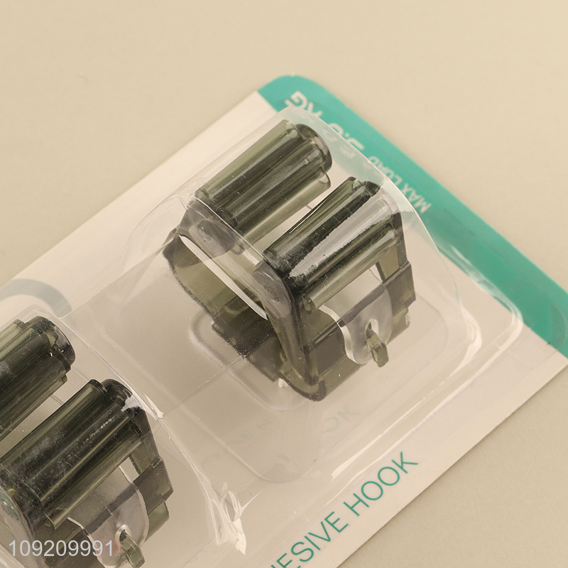 Factory Price 2 Pieces Wall Mounted Strong Adhesive Plastic Mop Broom Holders