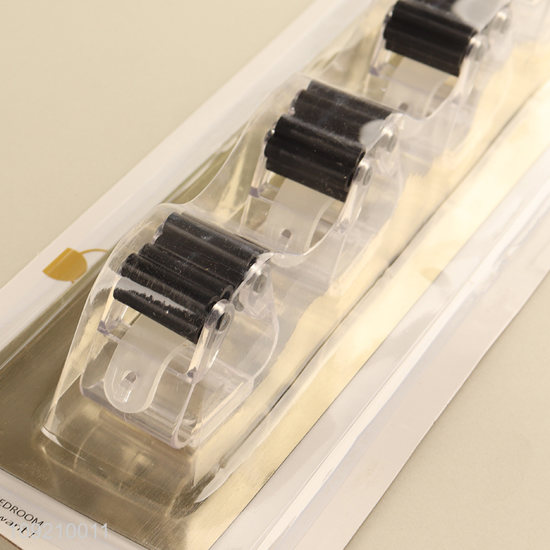 Factory Supply 4 Slots Mop Broom Holders Adhesive Wall Mounted Mop Holders