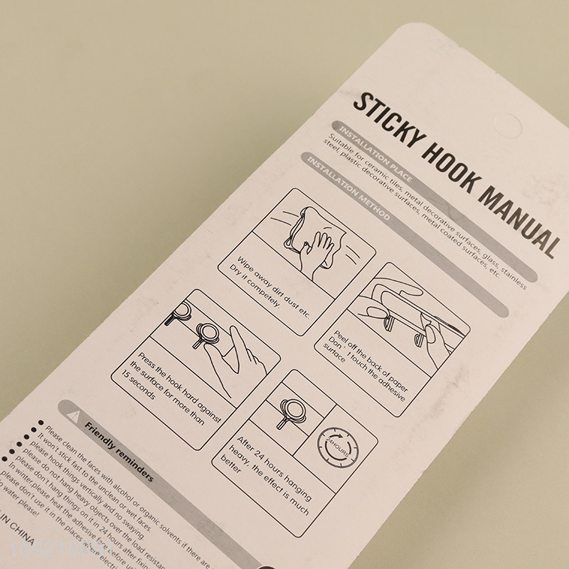 New Product Sticky Wall Hooks Adhesive Hooks Plastic Towel Hangers