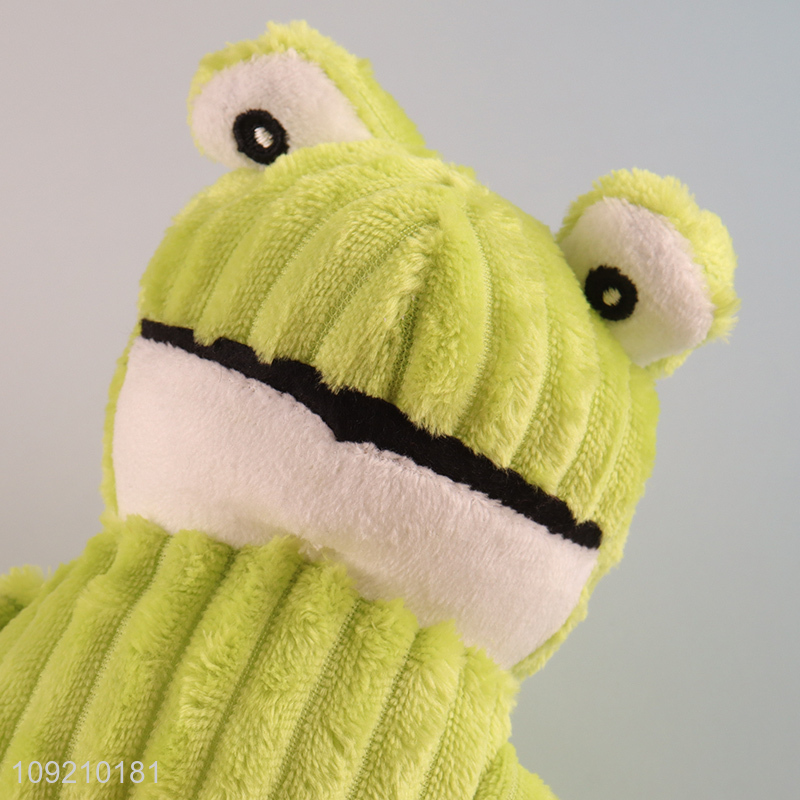 Factory Price Plush Dog Toy Frog Shaped Dog Chew Toy