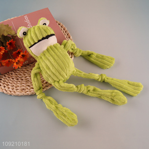 Factory Price Plush Dog Toy Frog Shaped Dog Chew Toy