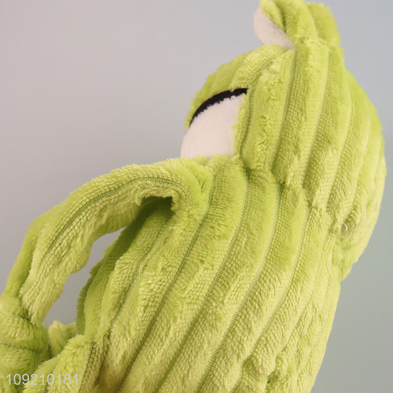 Factory Price Plush Dog Toy Frog Shaped Dog Chew Toy