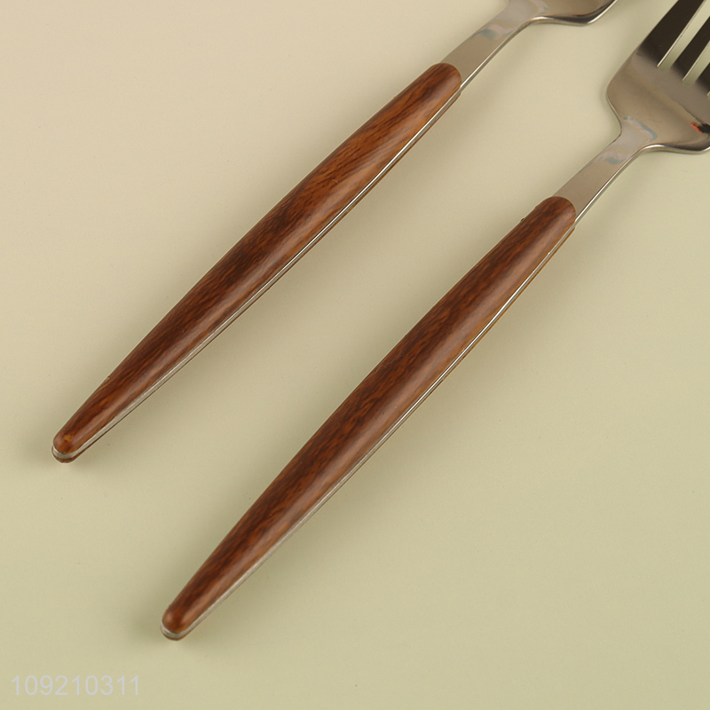 Wholesale Stainless Steel Flatware Silverware Set With Wood Grain Handle