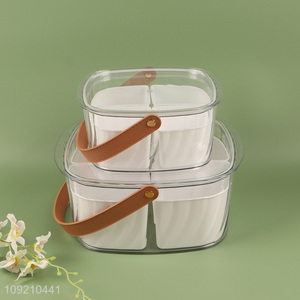 Popular products clear food container sealed storage box with handle