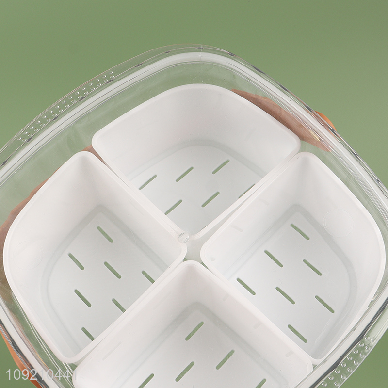 Popular products clear food container sealed storage box with handle