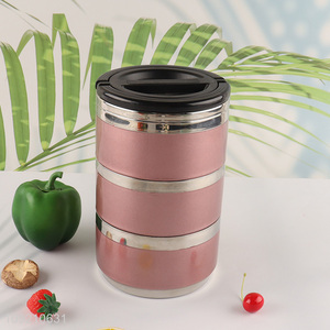 Wholesale 3-Layer Stainless Steel Vacuum Insulated Lunch Box for Adults