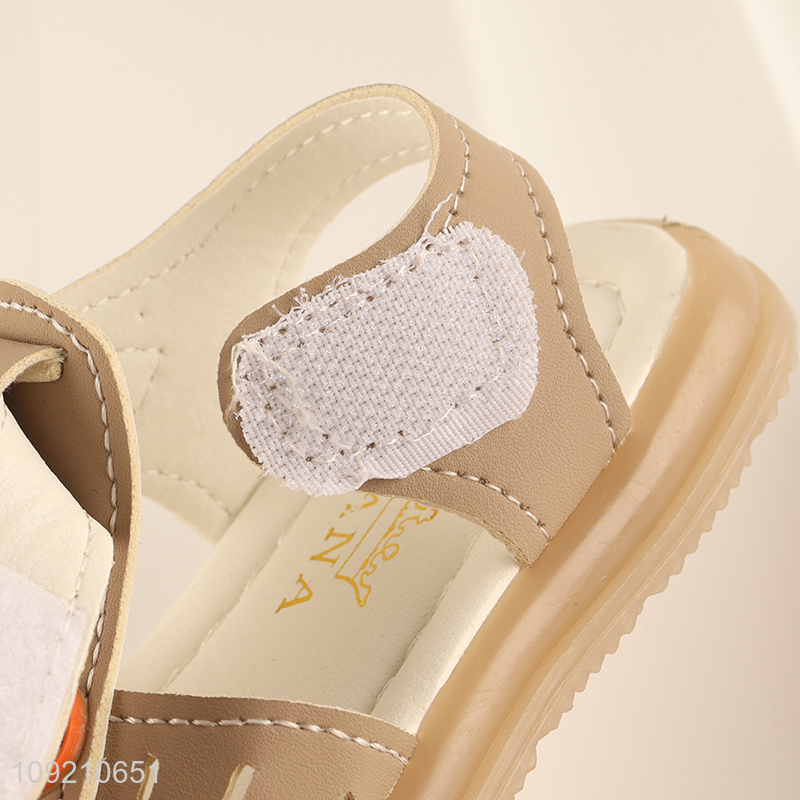 High Quality Baby Toddler Sandals Cute PU Leather Open Toe Sandals