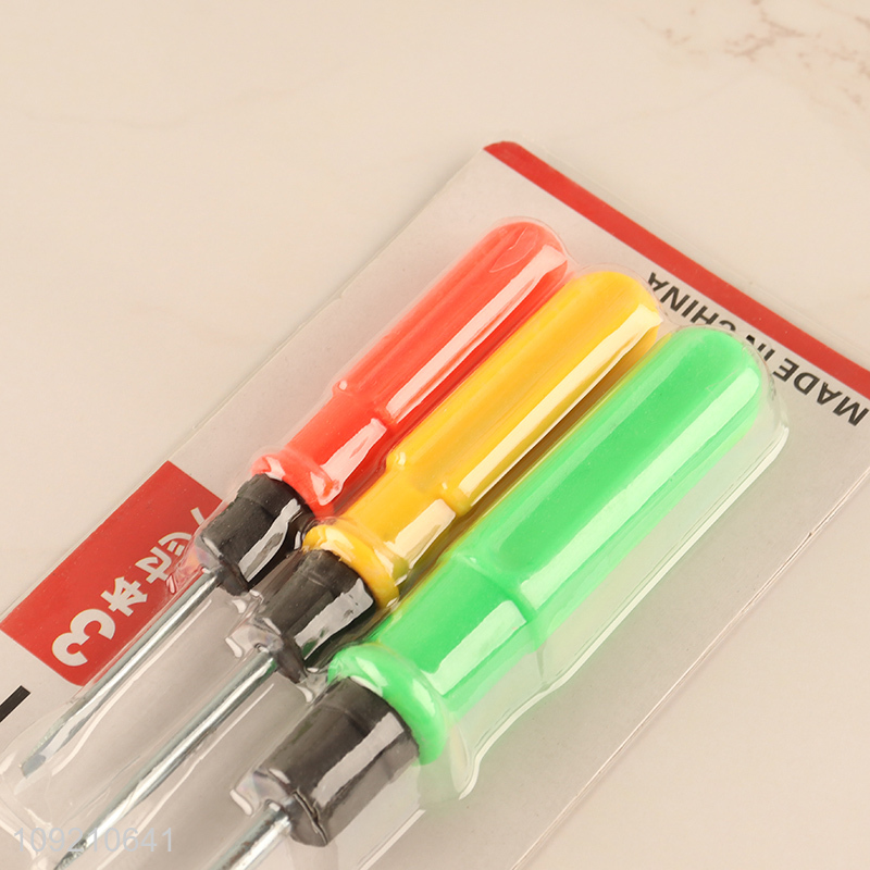 Online Wholesale 3-Piece Screwdriver Set with Colorful Non-Slip Handle