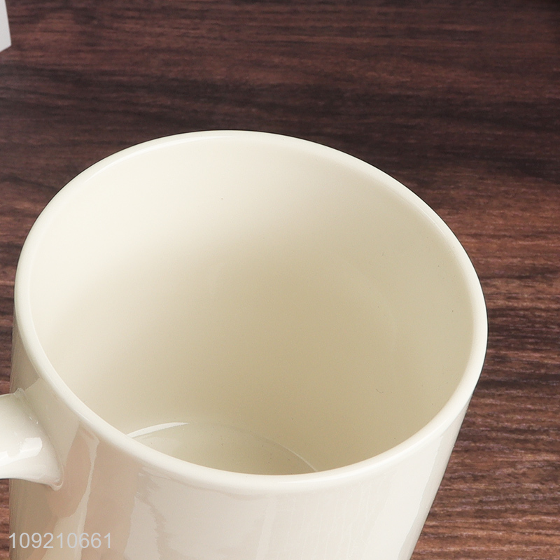 China products 330ml ceramic water cup drinking cup with handle