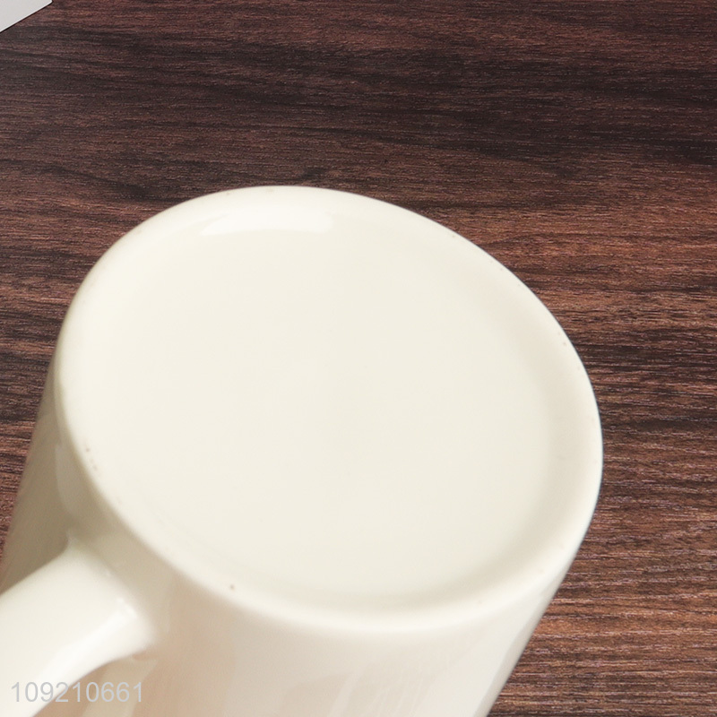 China products 330ml ceramic water cup drinking cup with handle