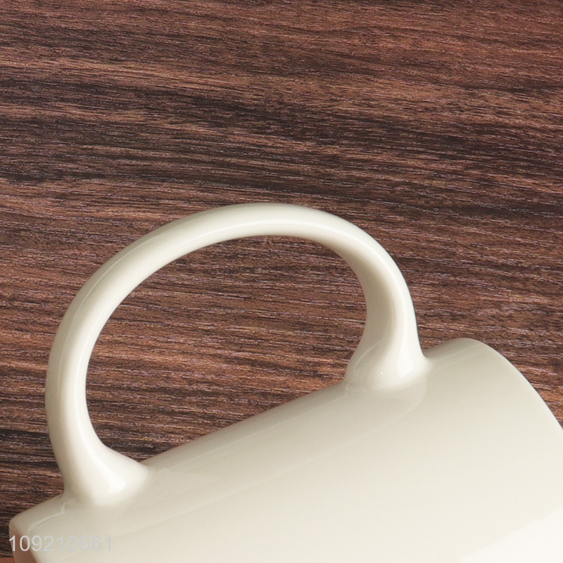 China products 330ml ceramic water cup drinking cup with handle