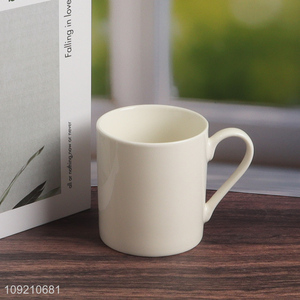 Top selling unbreakable white ceramic 380ml water cup coffee cup wholesale