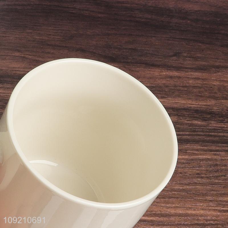 Factory price 350ml ceramic water cup coffee cup drinking cup with handle
