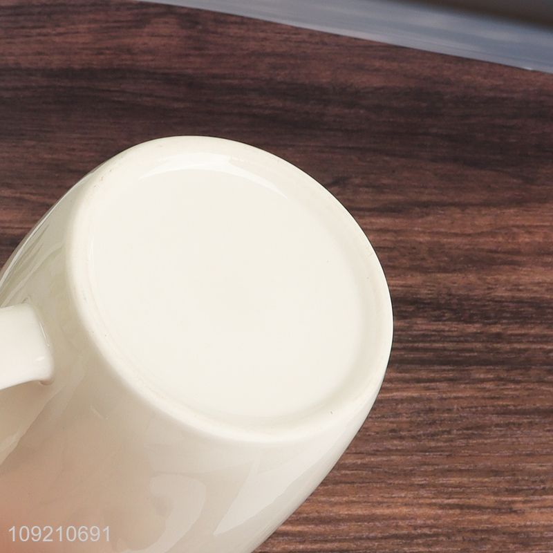 Factory price 350ml ceramic water cup coffee cup drinking cup with handle